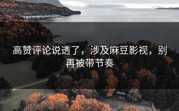 高赞评论说透了,涉及麻豆影视,别再被带节奏 高赞评论说透了,涉及麻豆影视,别再被带节奏