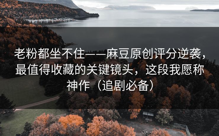 老粉都坐不住——麻豆原创评分逆袭，最值得收藏的关键镜头，这段我愿称神作（追剧必备）